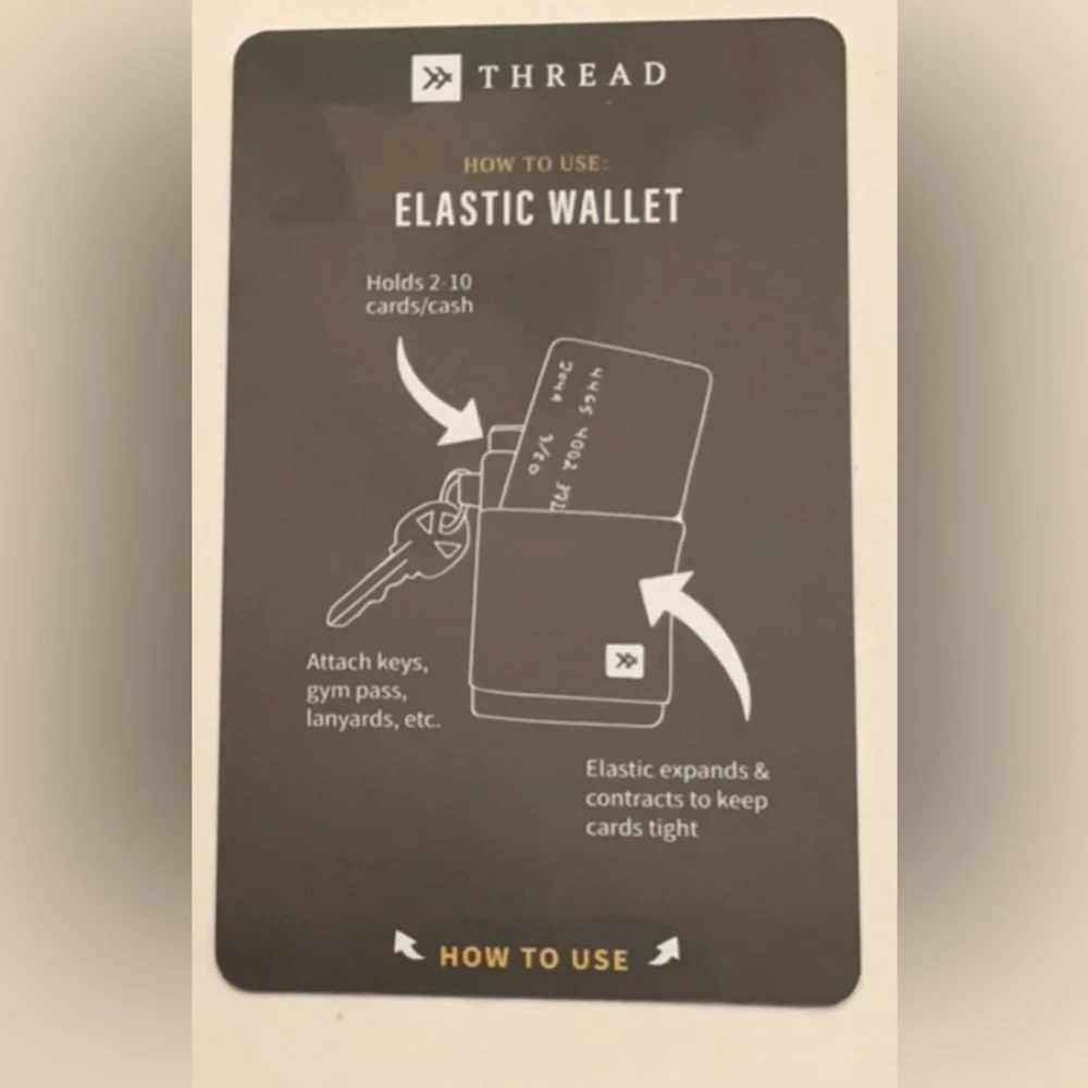NWT Thread Blue Compact Elastic Wallet